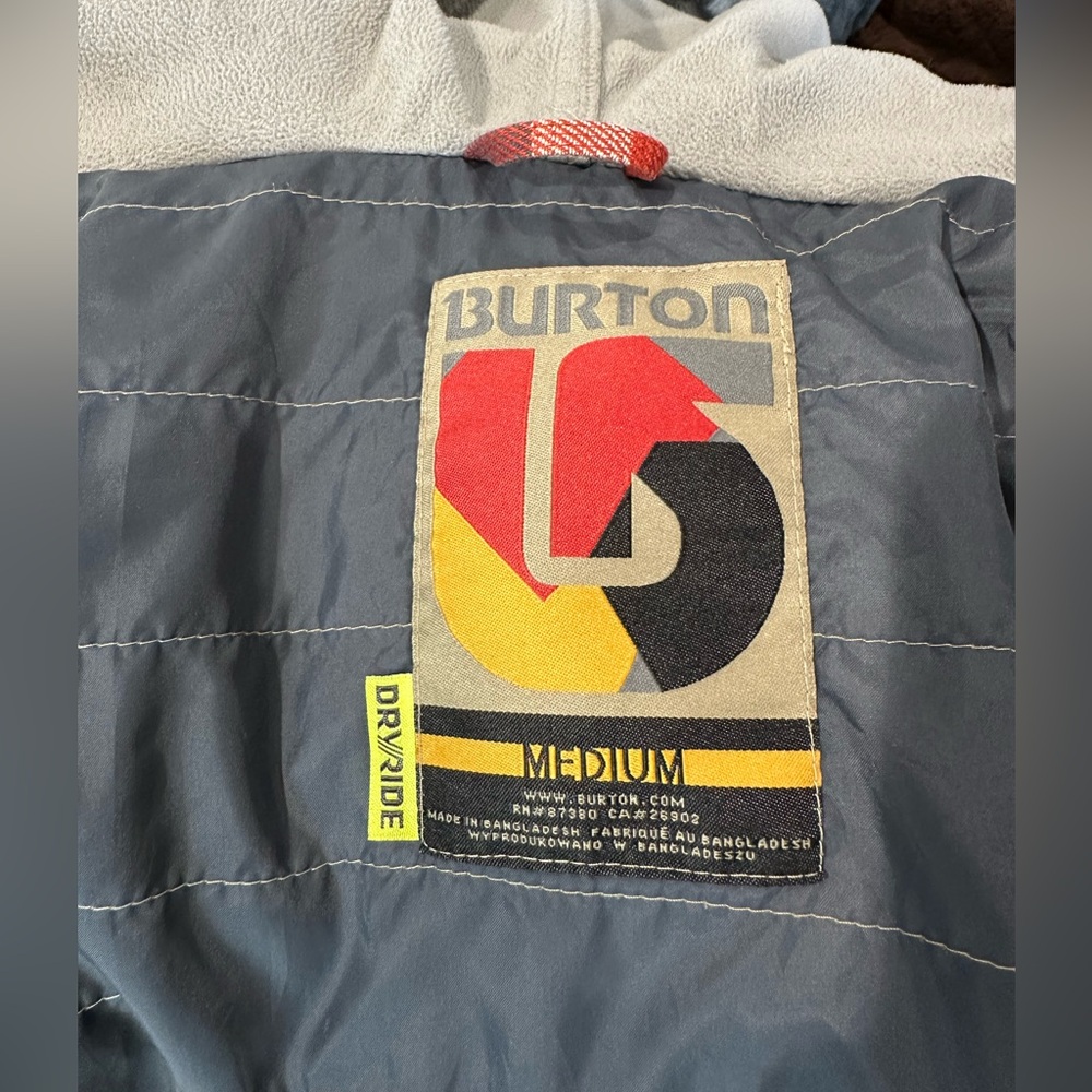 Burton Snowboard Multicolor Plaid Jacket with Hood - Picture 9 of 9